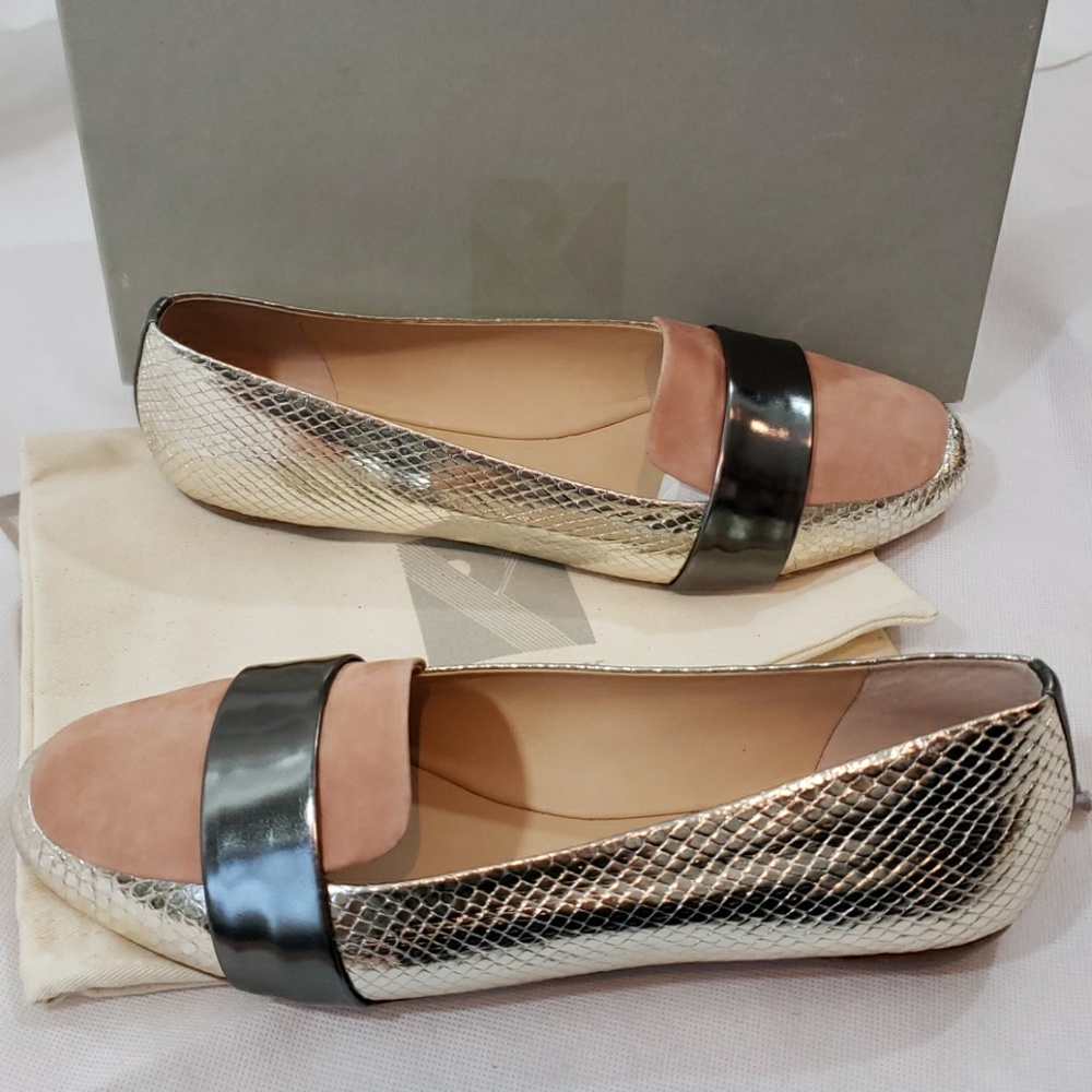 Reed Krakoff Silver Driving Shoe 40 NEW